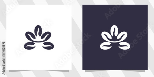flower coffee shop logo design