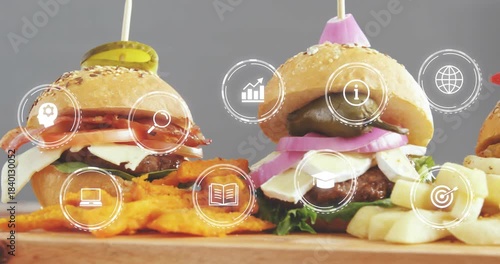 HUD icon appearing, spawning icons while camera panning, revealing three sliders, previewing menu