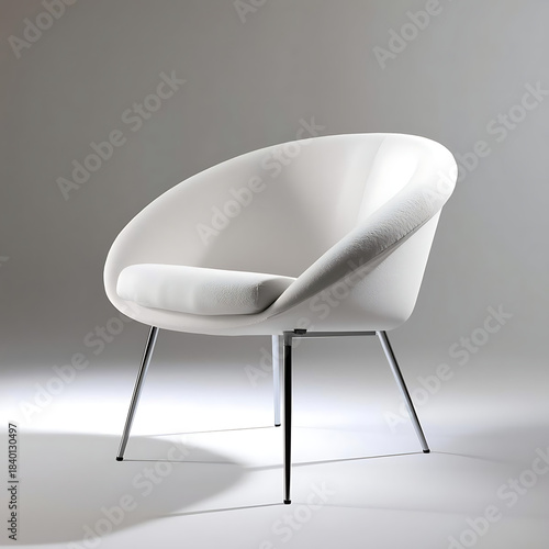 Minimalist White Armchair