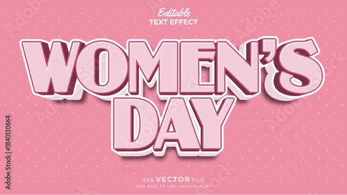 International Women's Day -Editable Text Effect