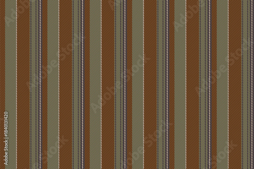 Sealth fabric texture pattern, drapery seamless stripe vector. I970s lines vertical textile background in orange and pastel colors.