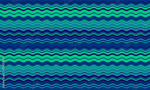Abstract background with wavy stripes in vibrant colors, creating a rippled, liquid effect. Smooth curves and textured lines add elegance, vitality, and creativity. Ideal for wallpaper or textile.