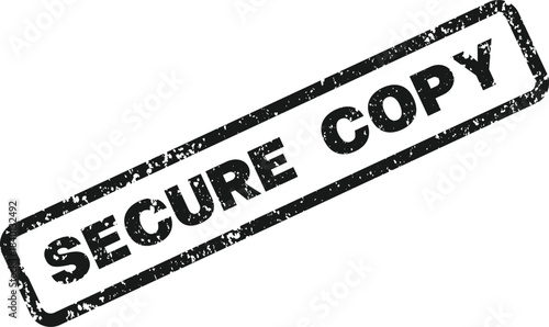 Official stamp indicating a secure copy for document protection and sensitive information