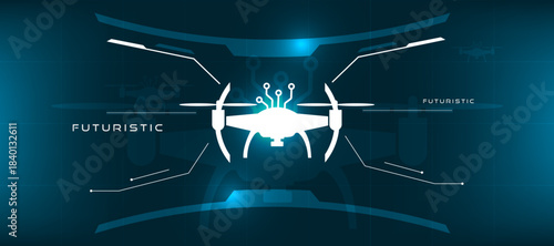 Smart AI Drone on Digital Tech Grid