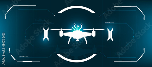 Futuristic Drone Tech Interface Design