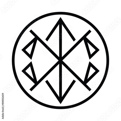 Norse Rune Symbols Pattern Background