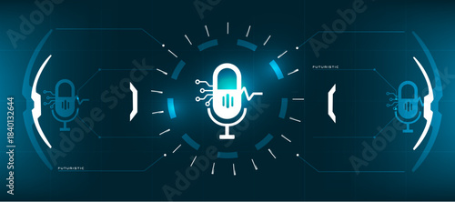Futuristic Speech Assistant Technology icon