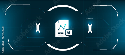 Predictive Data Forecasting with AI Technology concept