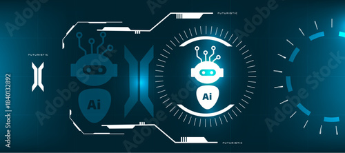 Futuristic AI Assistant Robot Design