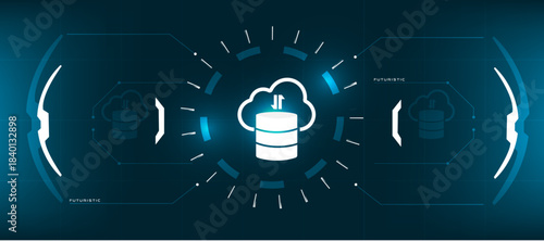 AI Data Storage Cloud Design Background