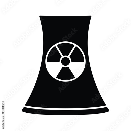 Nuclear Reactor Icon Tech Illustration