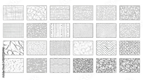 Set of 24 abstract grunge texture patterns for design and backgrounds