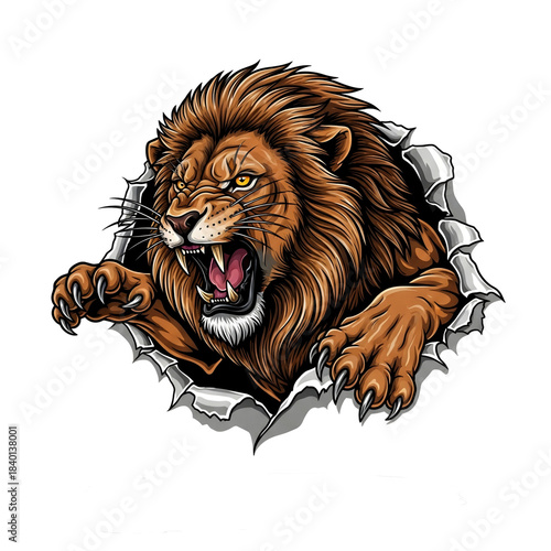 lion head on transparent background