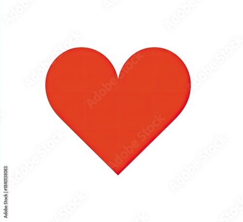 Red heart shape, a symbol of love, in a simple vector illustration Free Download Red heart shape, a symbol of love, in a simple vector illustration - GFXLoad