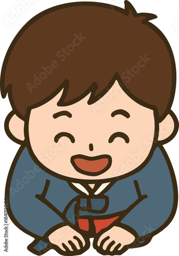 New Year's Greetings_New Year's Bow_Lunar New Year_Men's Hanbok_Holiday_Chuseok