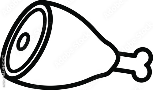 vector illustration of a black and white golf club