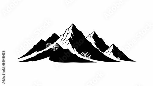 Majestic snow-capped mountain range under a clear sky, symbolizing adventure and natural beauty.