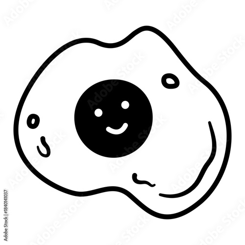 Fried Egg Cute Icon