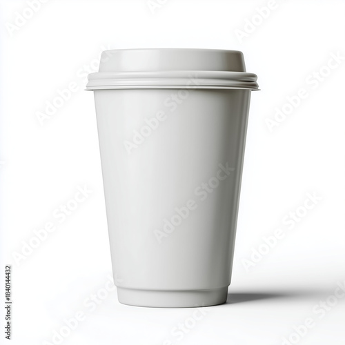 Wallpaper Mural White Disposable Coffee Cup Mockup Isolated on White Background Torontodigital.ca