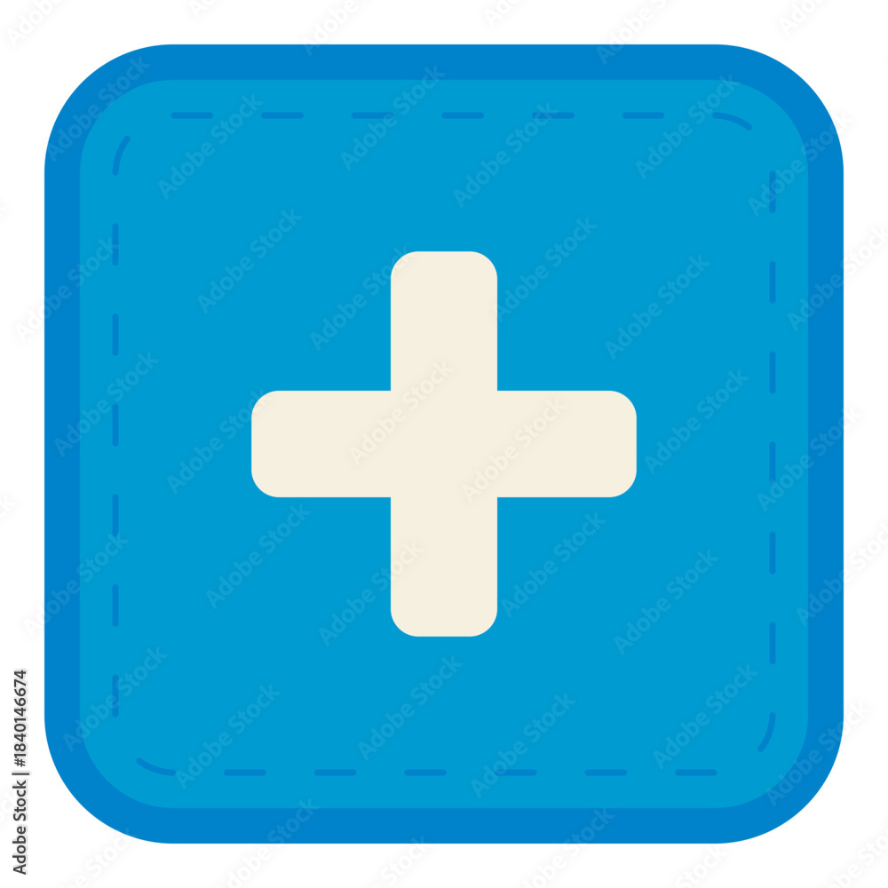 Obraz premium add plus symbol flat icon