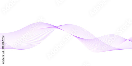  abstract colorful flowing wave lines isolated on white background. Design element for technology, science