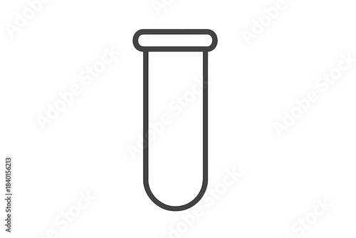 Laboratory test tube outline symbol for scientific research and medical testing