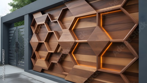 A beautifull wooden wall decoration chocolate bar on white background