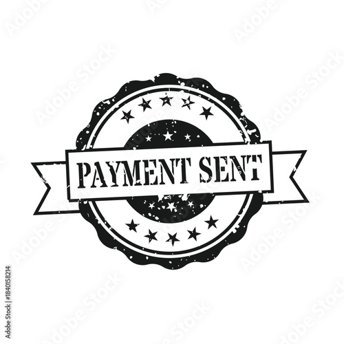 Red Vintage Payment Sent Stamp