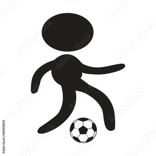 soccer player with ball icon