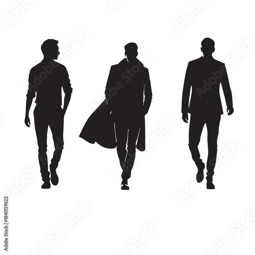Black shape shifters Silhouette Vector, High Quality Illustration on White Background