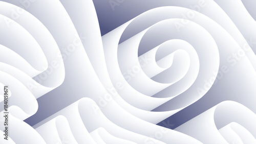 Minimalist clean white gradient wavy line abstract background vector design