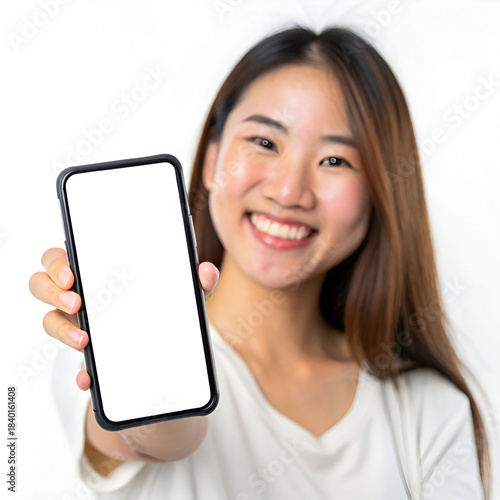 young woman holding a mobile phone