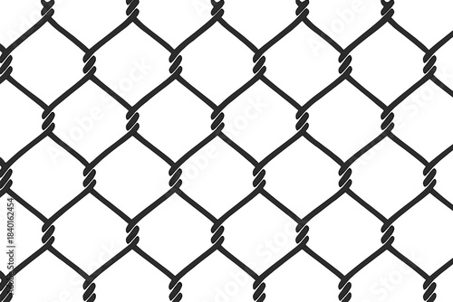 Seamless repeating geometric texture of intertwined metal wire fence