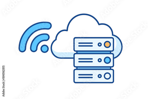 Data storage and hosting services in a cloud environment with Wi-Fi signal