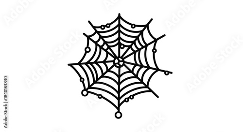 Illustration of a spider web with intricate design
