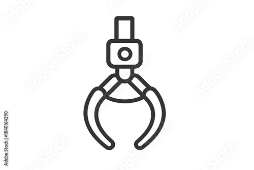 Mechanical claw grabber mechanism used in arcade crane games or industrial automation