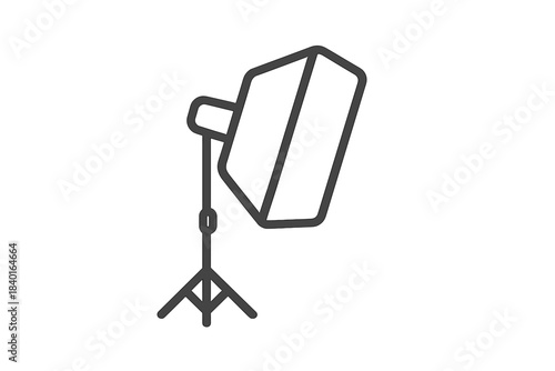 Professional photography studio softbox light equipment mounted on a tripod stand