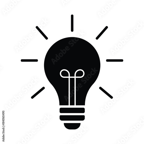 Light bulb icon, idea sign icon, vector illustration.