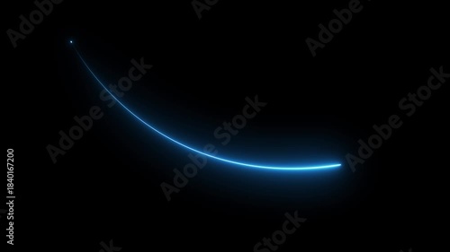 Arrow business graph icon animation. Neon glowing business growth chart animation.