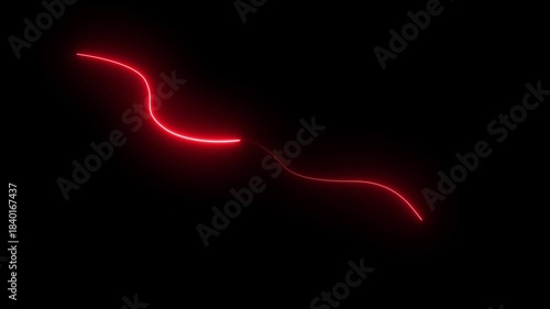 Arrow business graph icon animation. Neon glowing business growth chart animation.