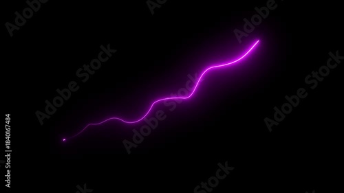 Arrow business graph icon animation. Neon glowing business growth chart animation.