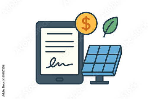 Financial agreement for solar power technology and environmental conservation funding