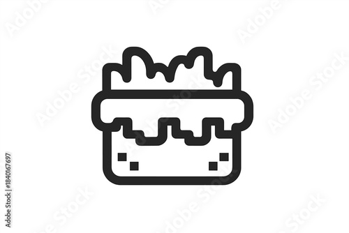 Delicious layered dessert cake with frosting and sprinkles for bakery menu design