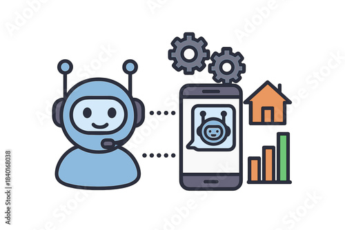 Artificial intelligence chatbot communicating with a mobile device for smart home management and data analysis