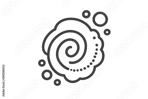 Abstract swirling foam or soap suds with bubbles symbolizing cleaning and washing