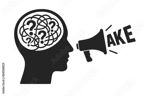 Loud external noise and communication influencing a confused mind full of questions