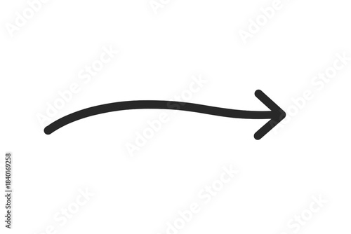 Thick wavy black arrow pointing right indicating direction flow or progression