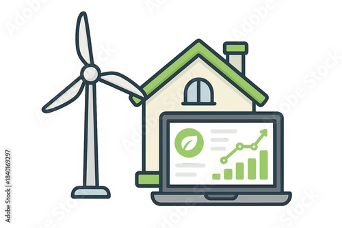 Modern sustainable home energy monitoring system powered by wind turbine generation