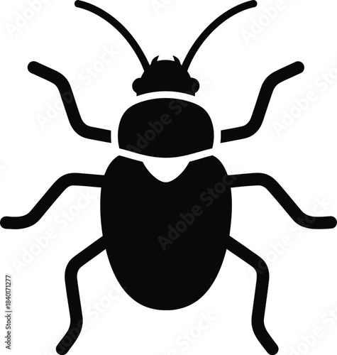 Beetle insect silhouette entomology illustration