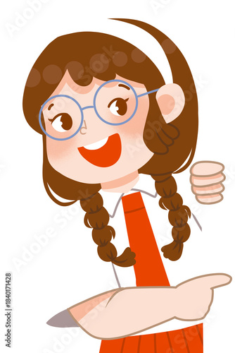 Elementary School Student pointing something